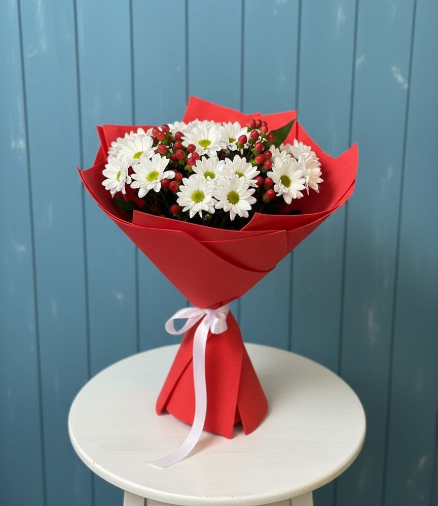 Букет цветов из: Хризантемы в Тамани