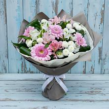 Букет цветов из:  Герберы, Альстромерии и Хризантемы в Тамани
