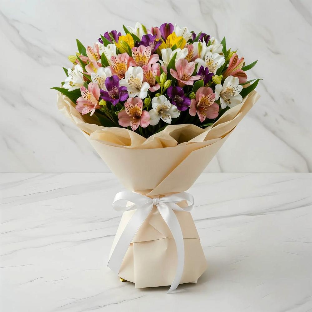 Букет цветов из: Альстромерии в Тамани