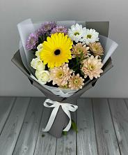 Букет цветов из:  Розы, Герберы и Хризантемы в Тамани