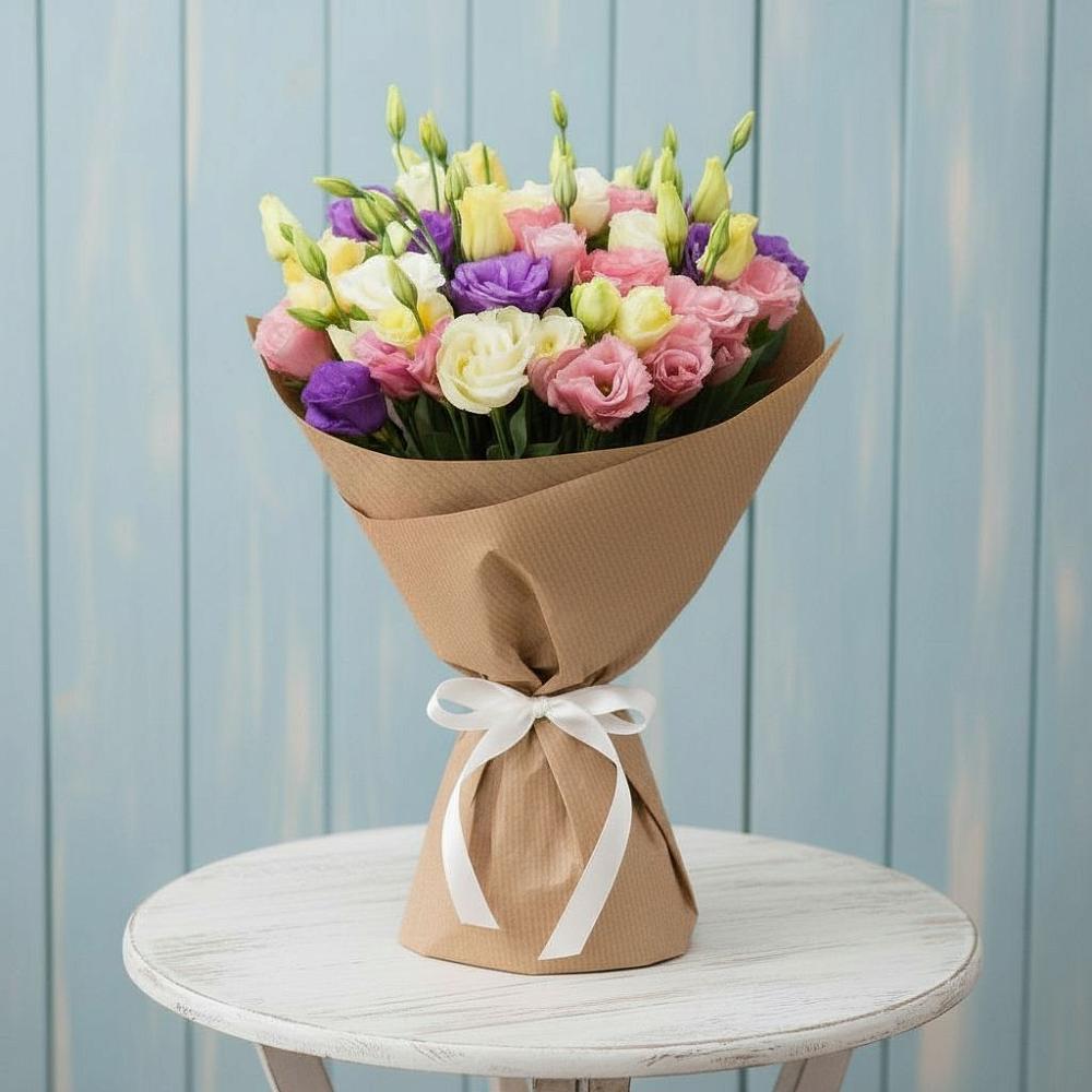 Букет цветов из: Лизиантусы в Тамани