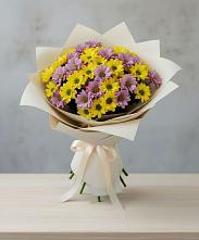 Букет цветов из:  Хризантемы #REPLACE_PRED# Тамани