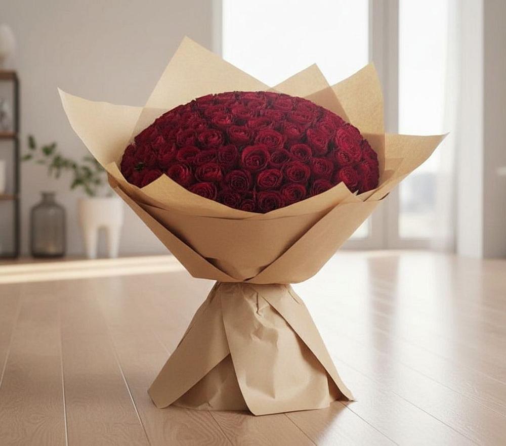 Букет 101 Красная роза в Тамани