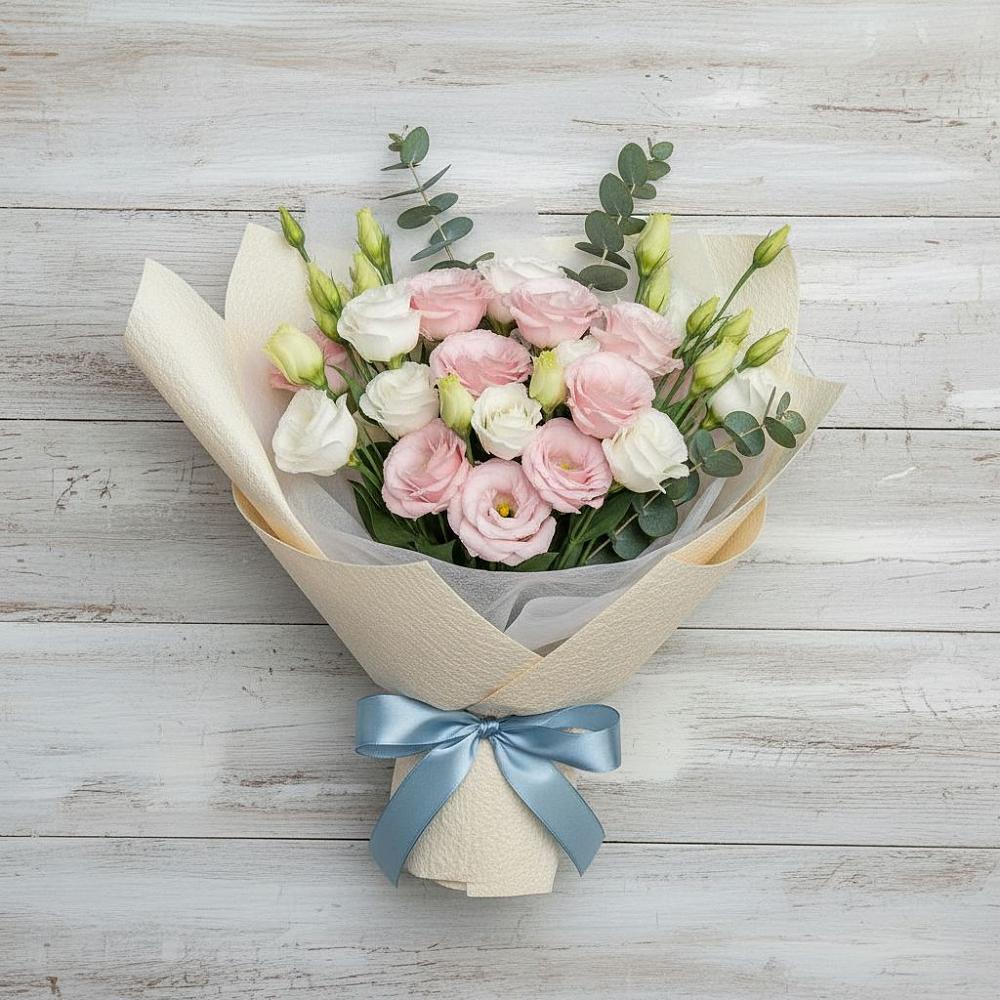 Букет цветов из: Лизиантусы в Тамани